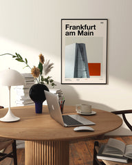 After Hover: Frankfurt am Main - Vintage Fotografie von Wolkenkratzer