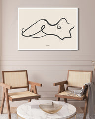 After Hover: Abstrakte Frauen Silhouette "Line Art Love"