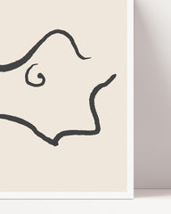 After Hover: Abstrakte Frauen Silhouette "Line Art Love"