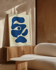 After Hover: Relaxing Blue - Organische Formen in Blau