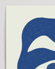 After Hover: Relaxing Blue - Organische Formen in Blau