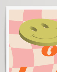 After Hover: Oh happy day - Smileys mit Schachbrett-Muster