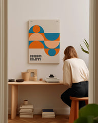 After Hover: Bauhaus Relicts - Retro Muster in Orange-Blau