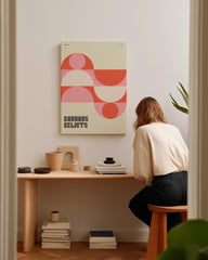 After Hover: Bauhaus Relicts - Halbkreise in Rot und Rosa