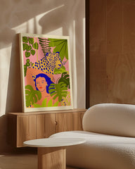 After Hover: Pink Jungle - Moderne Dschungel Illustration