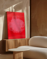 After Hover: Wolke 7 - Abstrakte Kunst mit rosa Tupfen