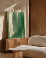 After Hover: Quiet Green - Minimalistischer Kunstdruck