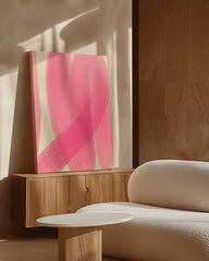 After Hover: Minimalistisches Rosa - Abstrakte Pinselführung