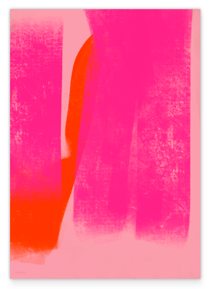 Product image for Abstraktes Color Blocking in Pink-Orange