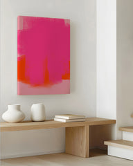 After Hover: Color Blocking Explosion - Abstraktes Pink-Orange