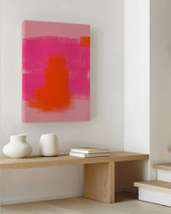 After Hover: Hot Orange & Neon Pink - Color Blocking Art