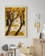 After Hover: Wald mit Eichhörnchen - Goldener Herbst