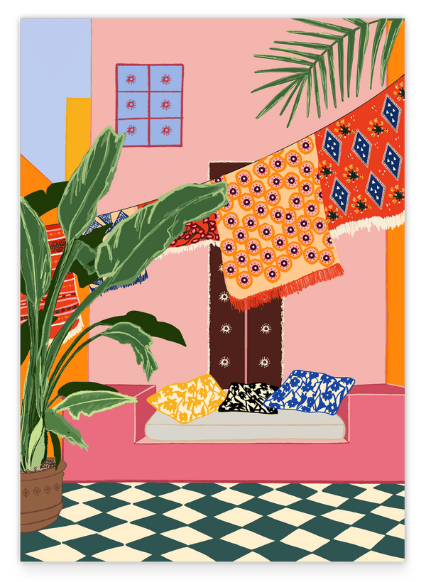 Marokkanische Musterliebe - Boho Lounge im Urlaub