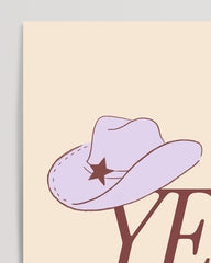 After Hover: Yeeehaw - Western Spruch mit Hut