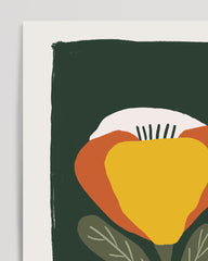 After Hover: Flower Duo - Blumen Illustration in Gelb-Orange