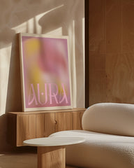 After Hover: Soft Aura - Rosa Farbverlauf mit Gelb