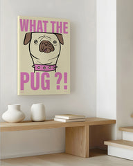 After Hover: What the Pug? Mops Illustration in Pink