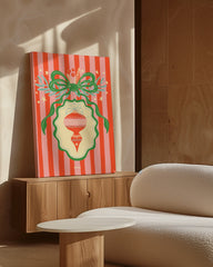 After Hover: Festive Christmas Ornament - Red Stripes