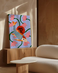 After Hover: Japan - Koi Karpfen mit Lotusblumen