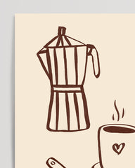 After Hover: Coffee Lovers - Kaffee Illustration modern