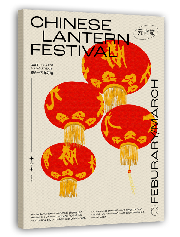 Asiatische Lampions - Chinese Lantern Festival in Weiß