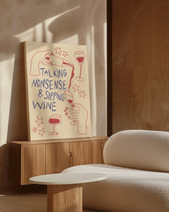 After Hover: Talking Nonsense and Sipping Wine - in Blau