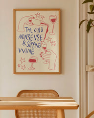 After Hover: Talking Nonsense and Sipping Wine - in Blau