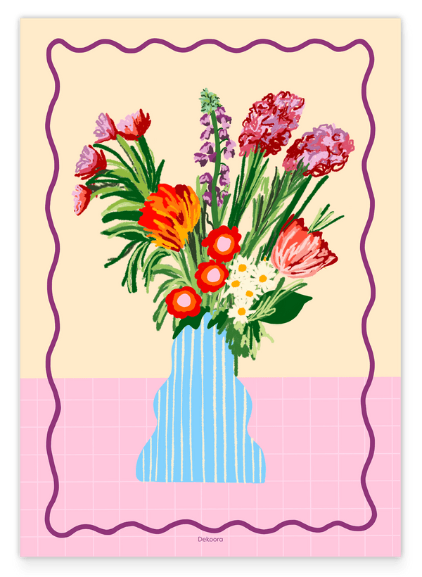 Purple Flowers - Moderner Blumenstrauß