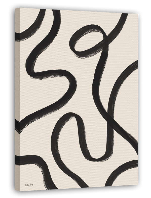 Abstract Minimal Art No. 1 - Schwarz-Weiße Linien