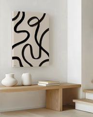 After Hover: Abstract Minimal Art No. 1 - Schwarz-Weiße Linien