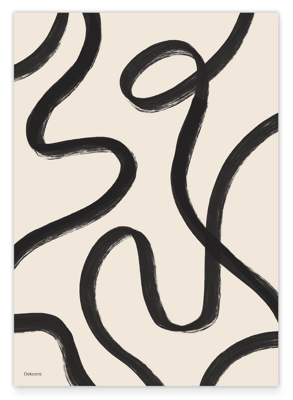 Abstract Minimal Art No. 1 - Schwarz-Weiße Linien