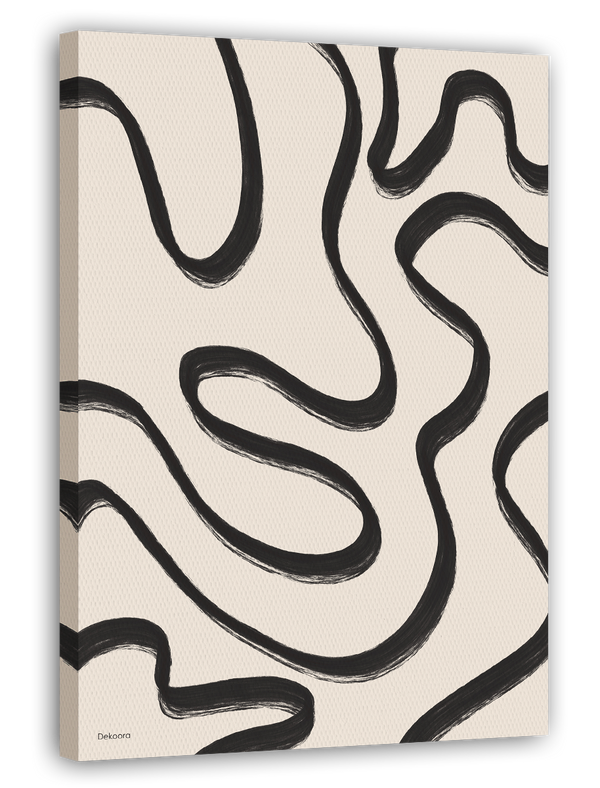 Abstract Minimal Art No. 2 - Schwarz-Weiße Linien