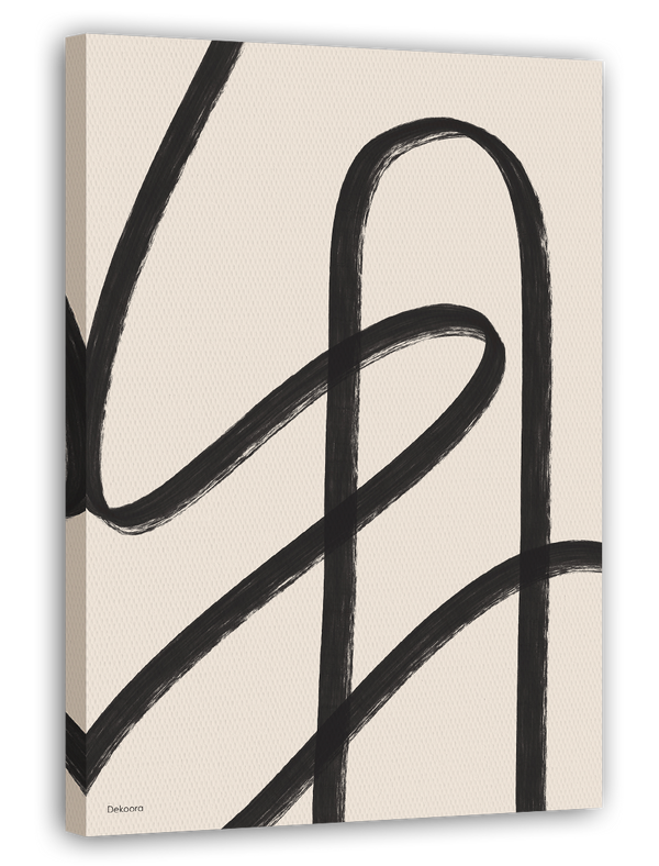 Abstract Minimal Art No. 3 - Schwarz-Weiße Linien