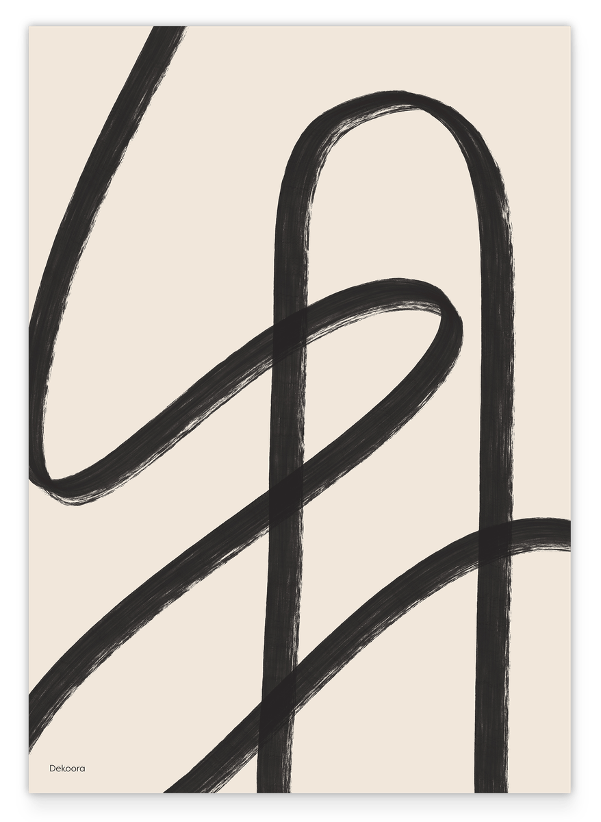 Abstract Minimal Art No. 3 - Schwarz-Weiße Linien