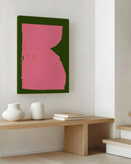 After Hover: Abstrakte Kunst - Olive Meets Pink No. 1