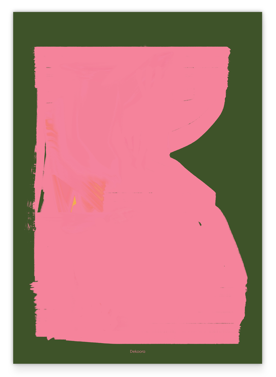 Abstrakte Kunst - Olive Meets Pink No. 1