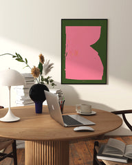 After Hover: Abstrakte Kunst - Olive Meets Pink No. 1