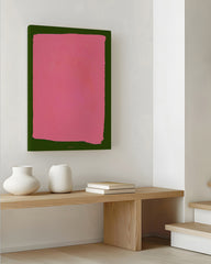 After Hover: Abstrakte Kunst - Olive Meets Pink No. 2
