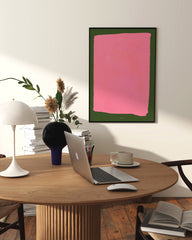 After Hover: Abstrakte Kunst - Olive Meets Pink No. 2
