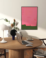 After Hover: Abstrakte Kunst - Olive Meets Pink No. 3