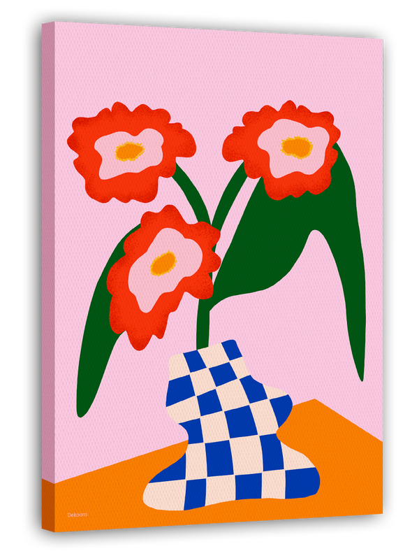 Flower Shapes - Grafische Blumenvase mit Muster