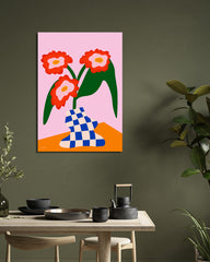 After Hover: Flower Shapes - Grafische Blumenvase mit Muster