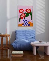 After Hover: Flower Shapes - Grafische Blumenvase mit Muster