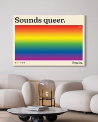 After Hover: "Sounds Queer. I'm In" im Querformat