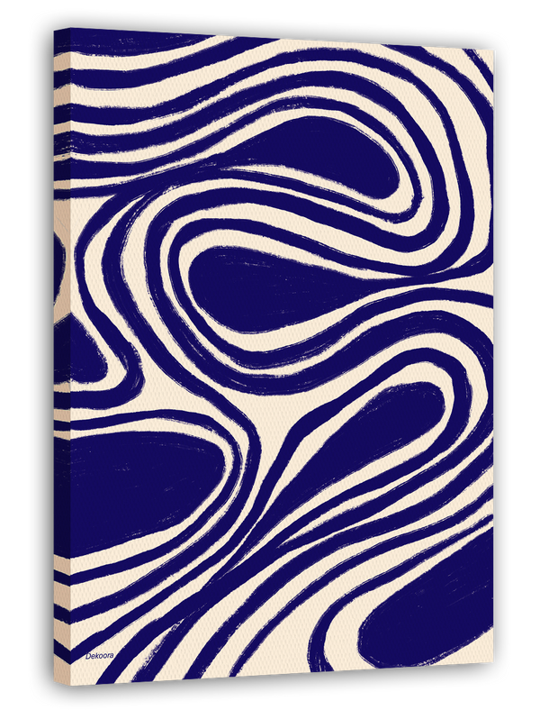 Navy Notions No. 1 - Abstrakte Linien in Dunkelblau