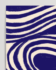 After Hover: Navy Notions No. 1 - Abstrakte Linien in Dunkelblau