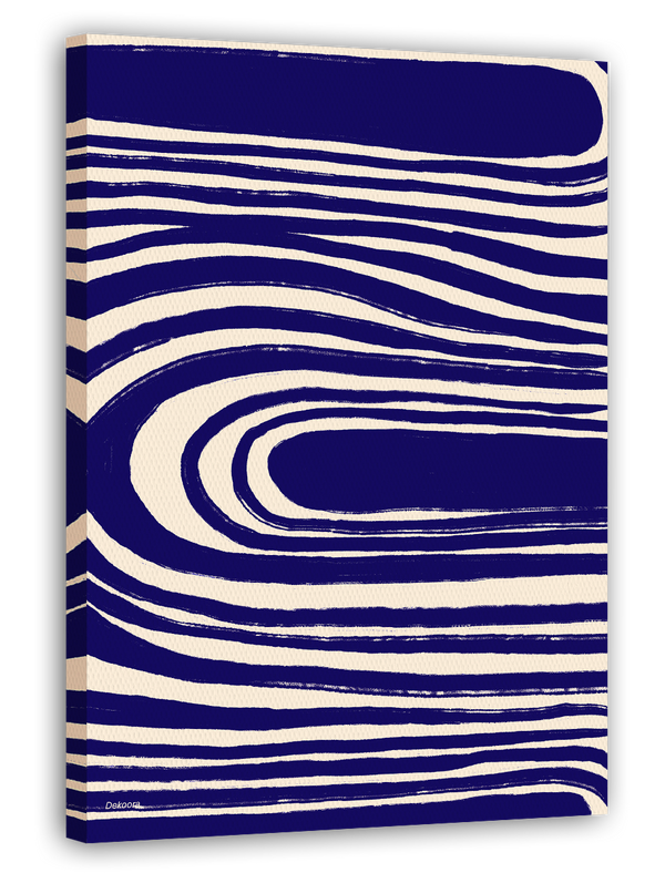 Navy Notions No. 2 - Abstrakte Linien in Dunkelblau