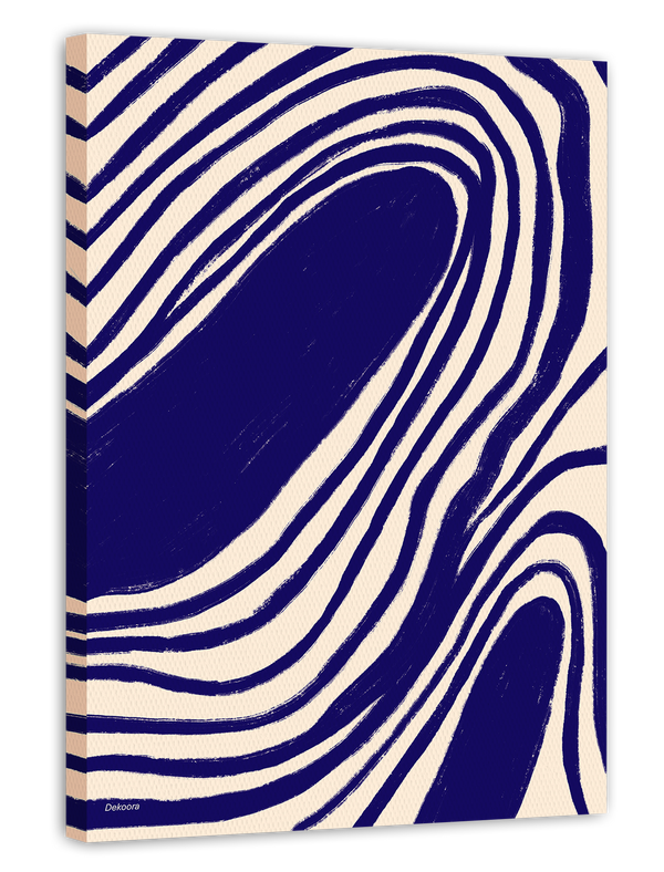 Navy Notions No. 3 - Abstrakte Linien in Dunkelblau