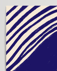 After Hover: Navy Notions No. 3 - Abstrakte Linien in Dunkelblau