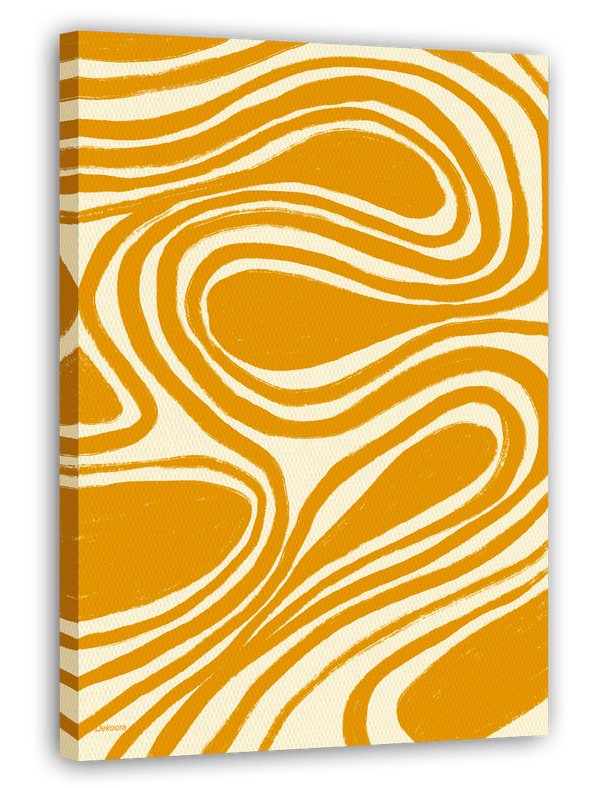 Modern Mustard No. 1 - Abstrakte Kunst in Senfgelb